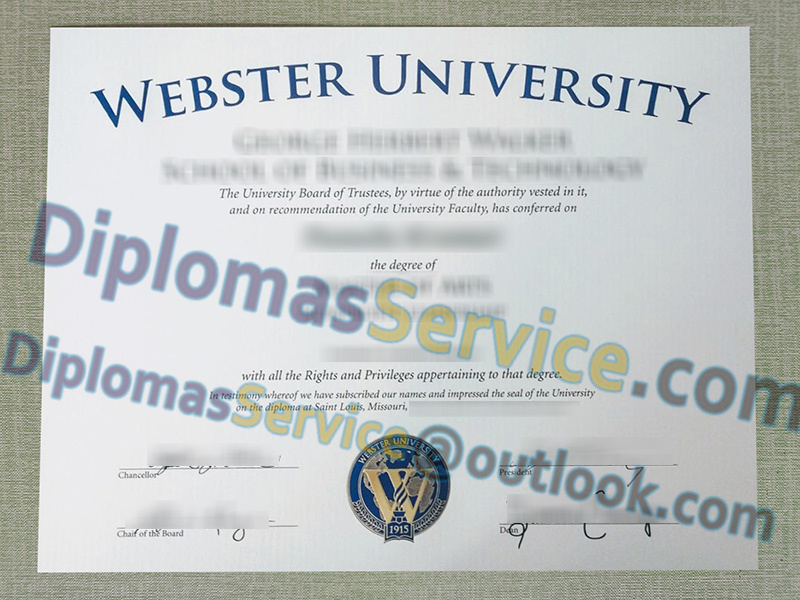 Webster University diploma, Webster University degree,