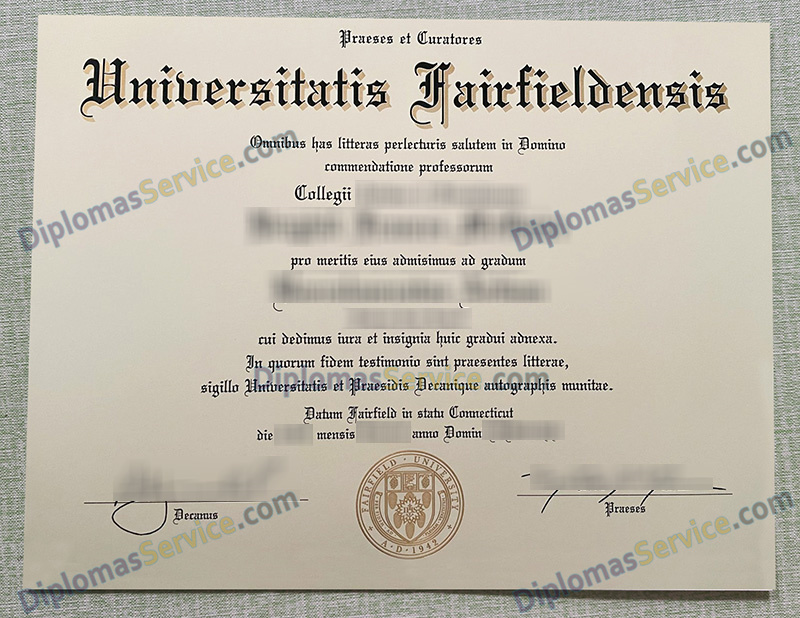 Fairfield University diploma, Fairfield University degree,