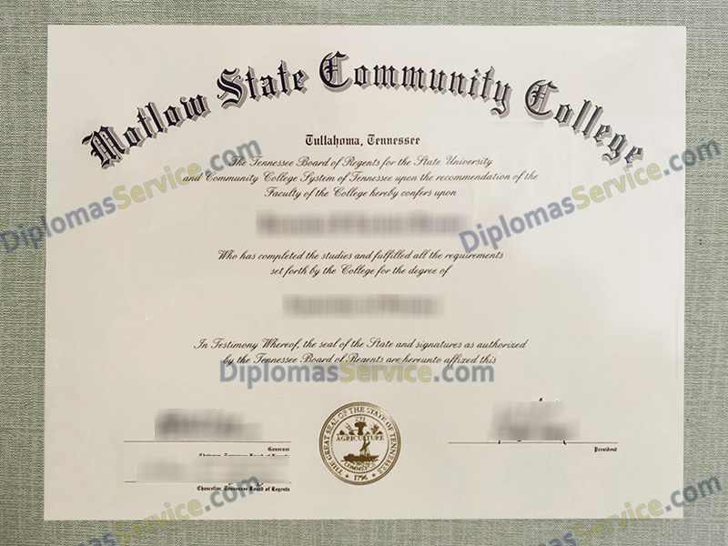 Motlow State Community College diploma, Motlow State Community College degree,