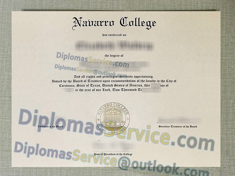 Navarro College diploma, Navarro College degree,