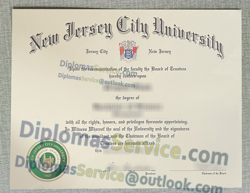 New Jersey City University diploma, New Jersey City University degree,