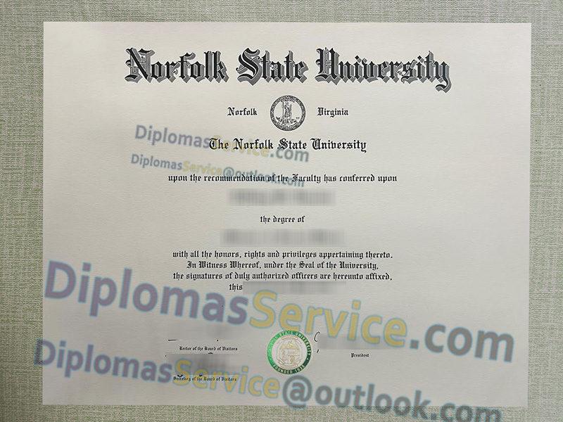 Norfolk State University diploma, Norfolk State University degree,