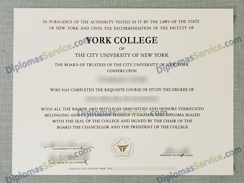 CUNY York College diploma
