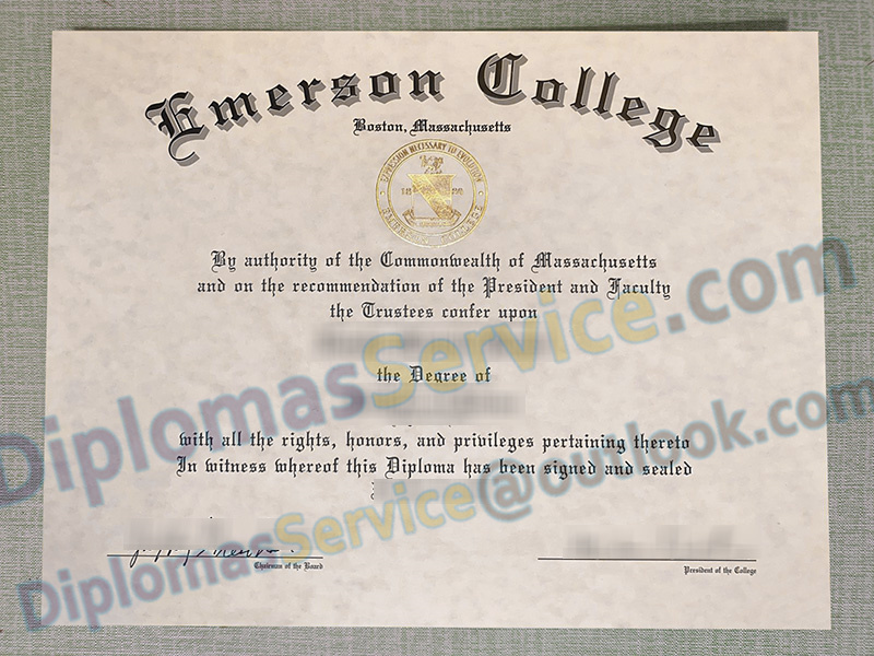 Emerson College diploma