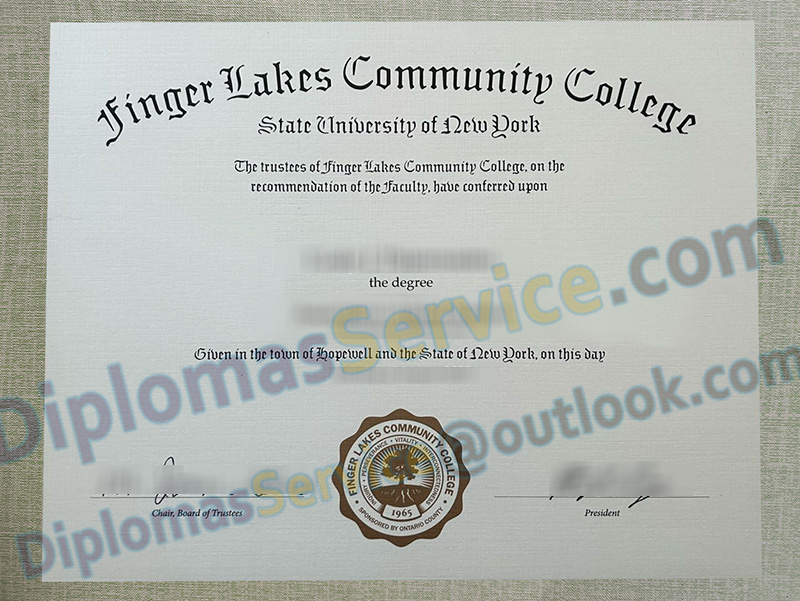 Finger Lakes Community College diploma