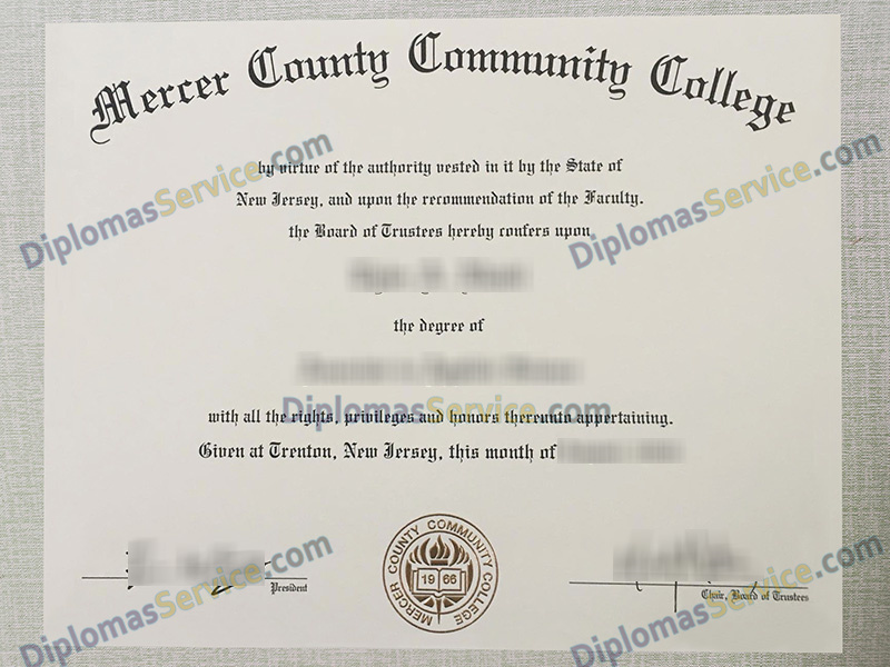 Mercer County Community College diploma
