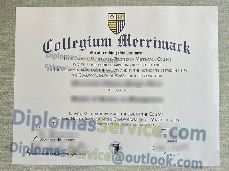 Merrimack College diploma