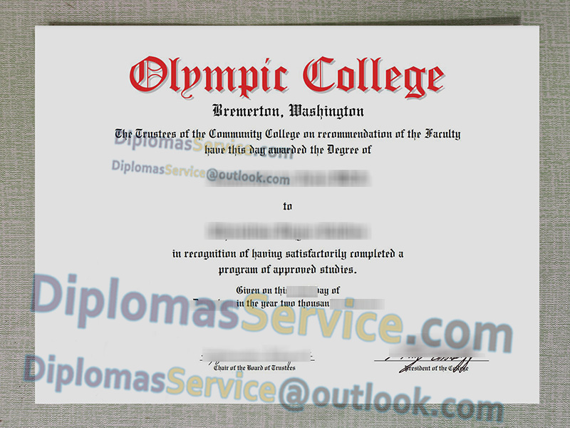 Olympic College diploma