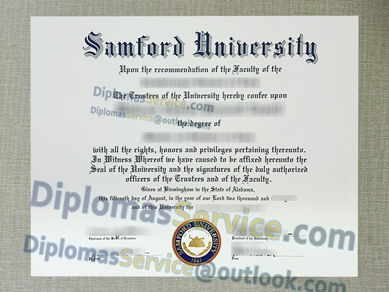 Samford University diploma