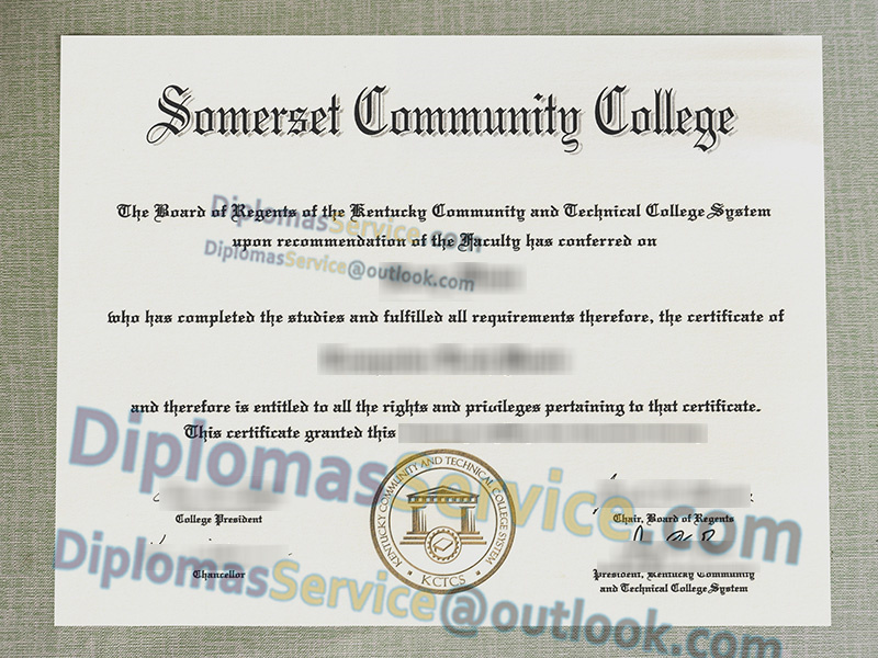 Somerset Community College diploma