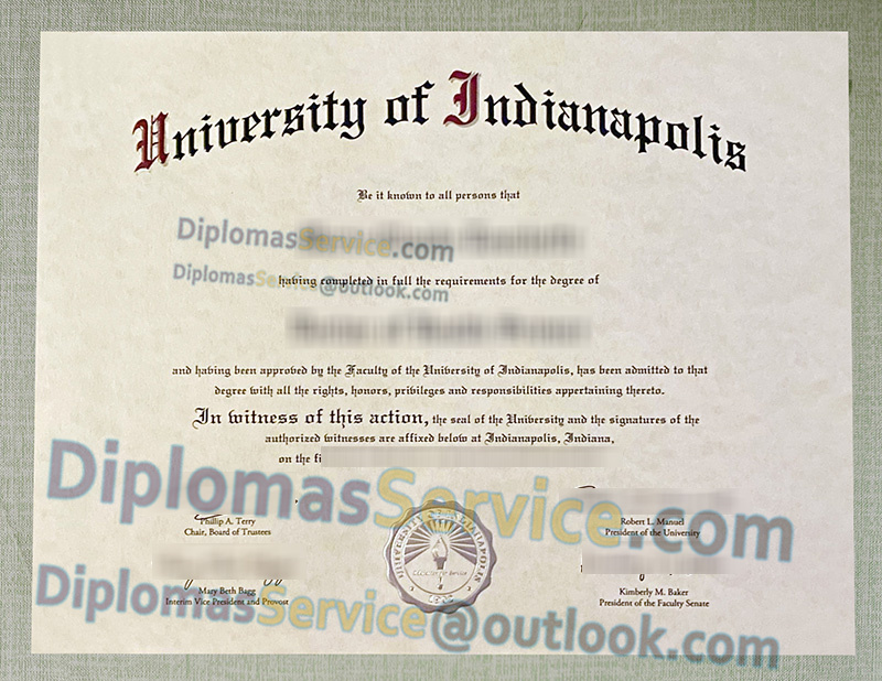 University of Indianapolis diploma