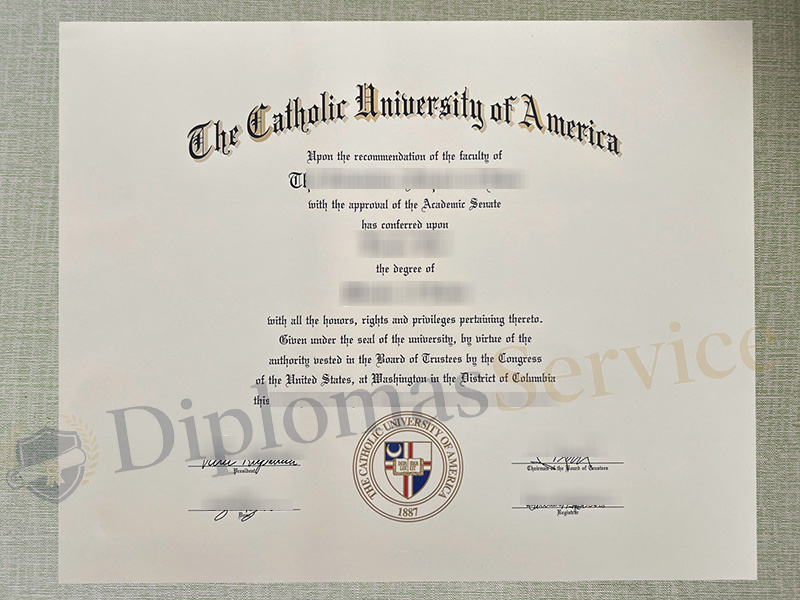 Catholic University of America diploma