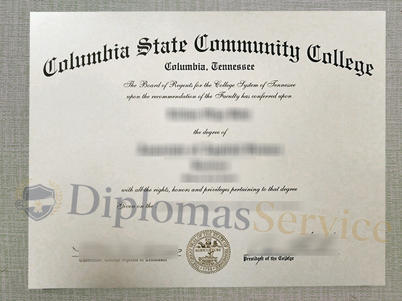 Columbia State Community College diploma