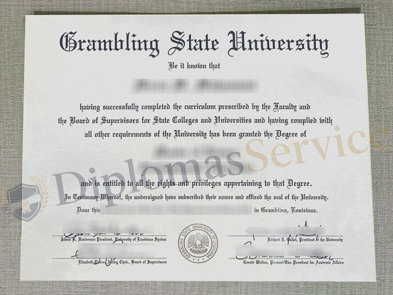 Grambling State University diploma