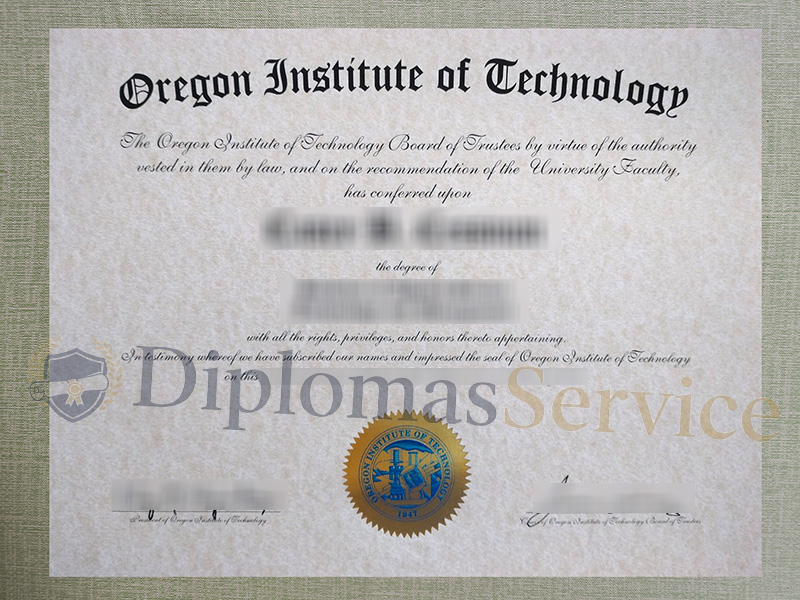 Oregon Institute of Technology diploma
