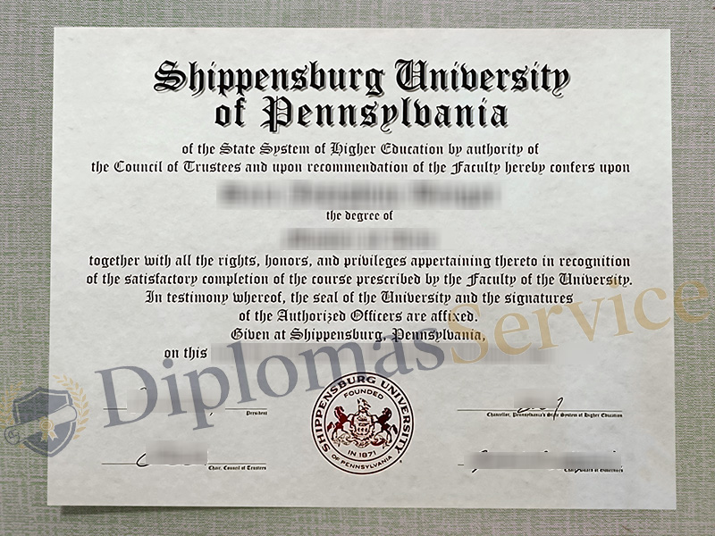 Shippensburg University of Pennsylvania diploma