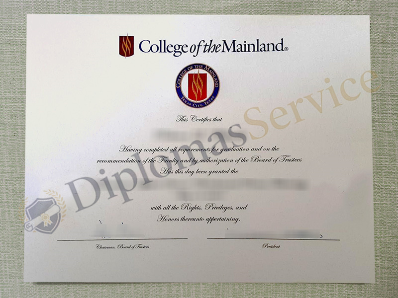 College of the Mainland diploma