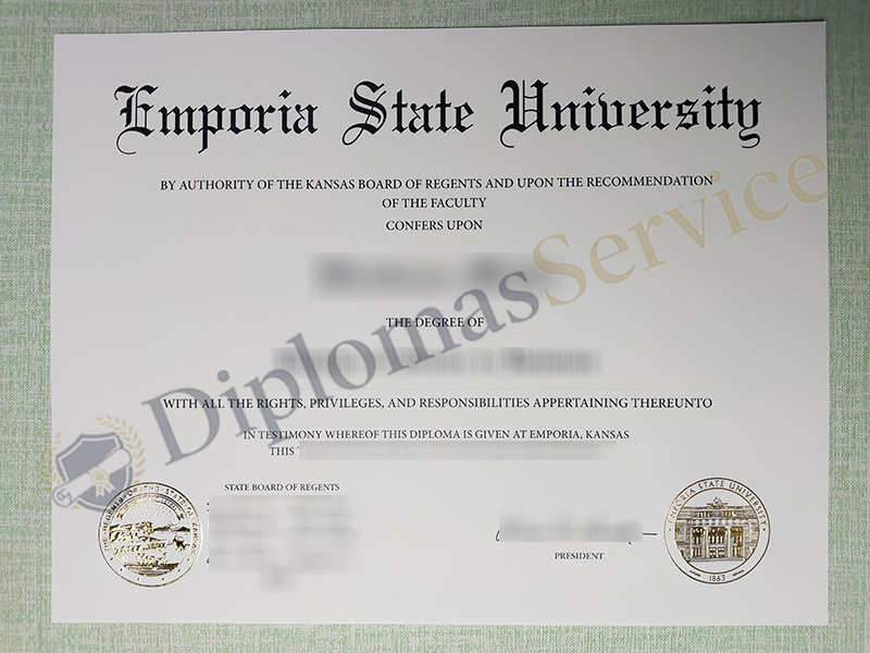 Emporia State University diploma