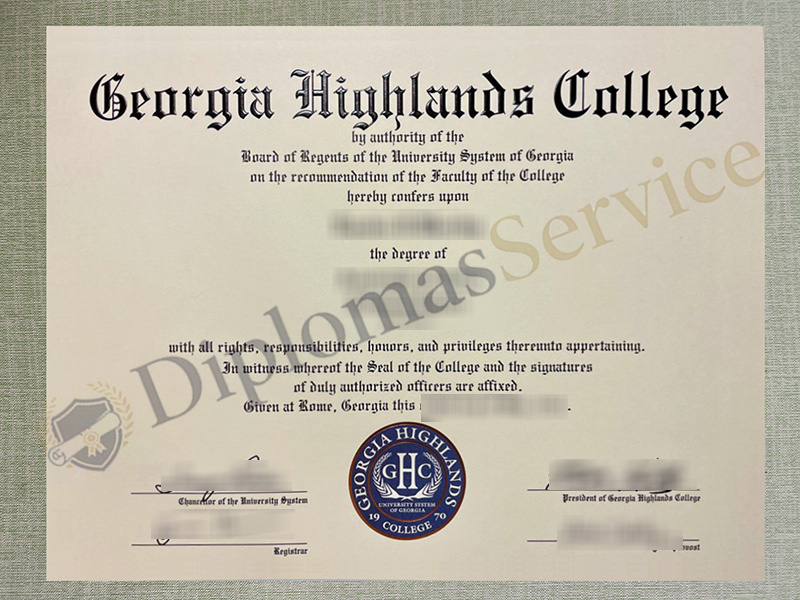 Georgia Highlands College diploma