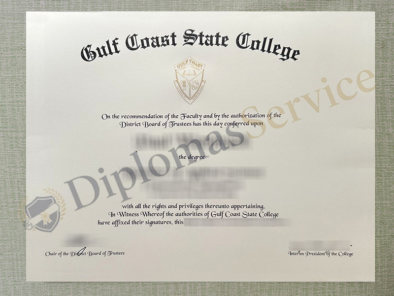 Gulf Coast State College diploma