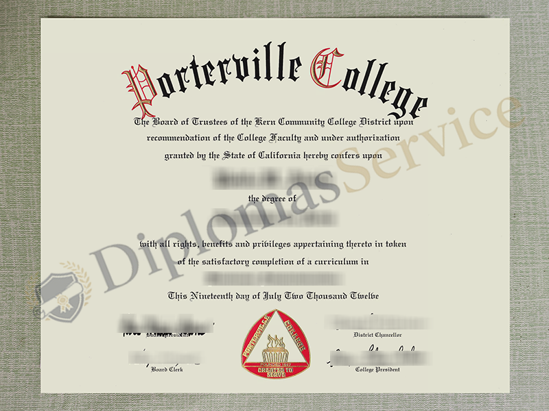 Porterville College diploma