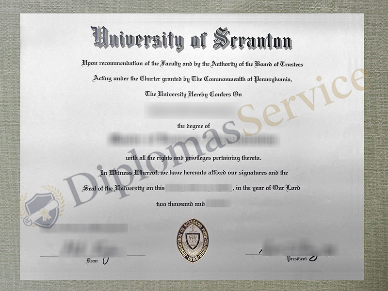 University of Scranton diploma