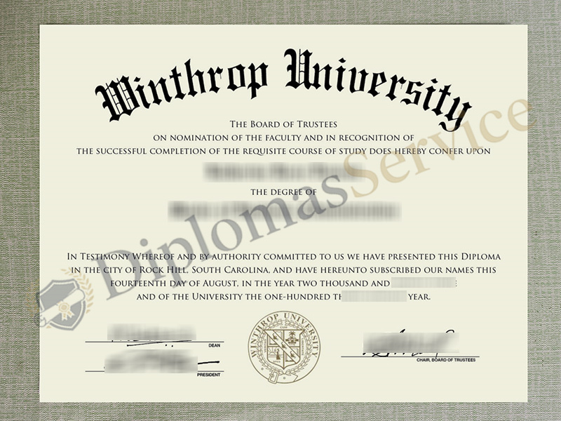 Winthrop University diploma