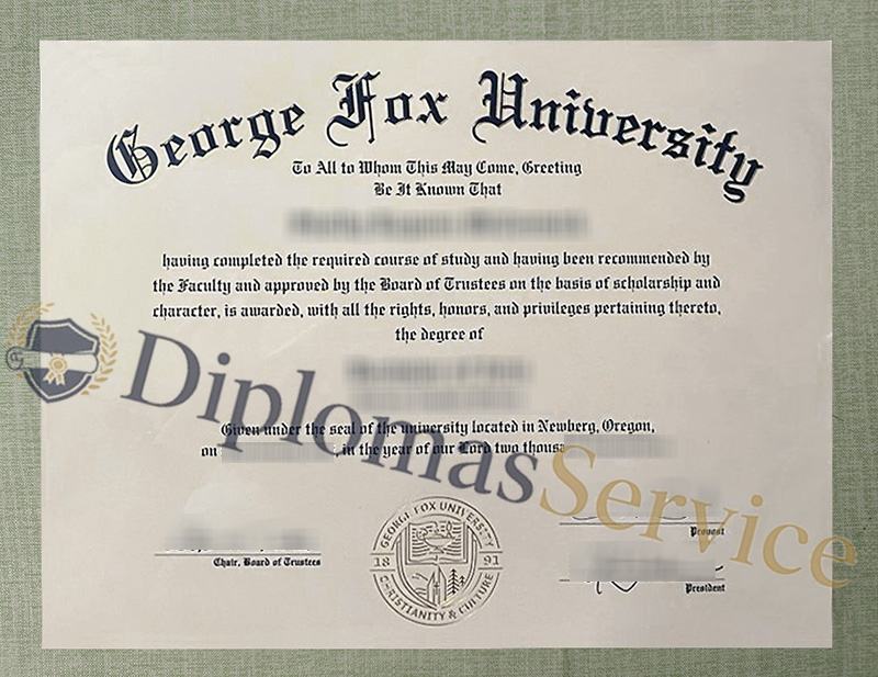 George Fox University diploma
