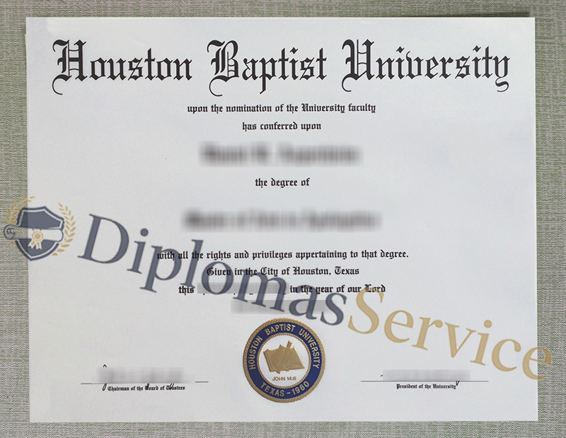 Houston Baptist University diploma