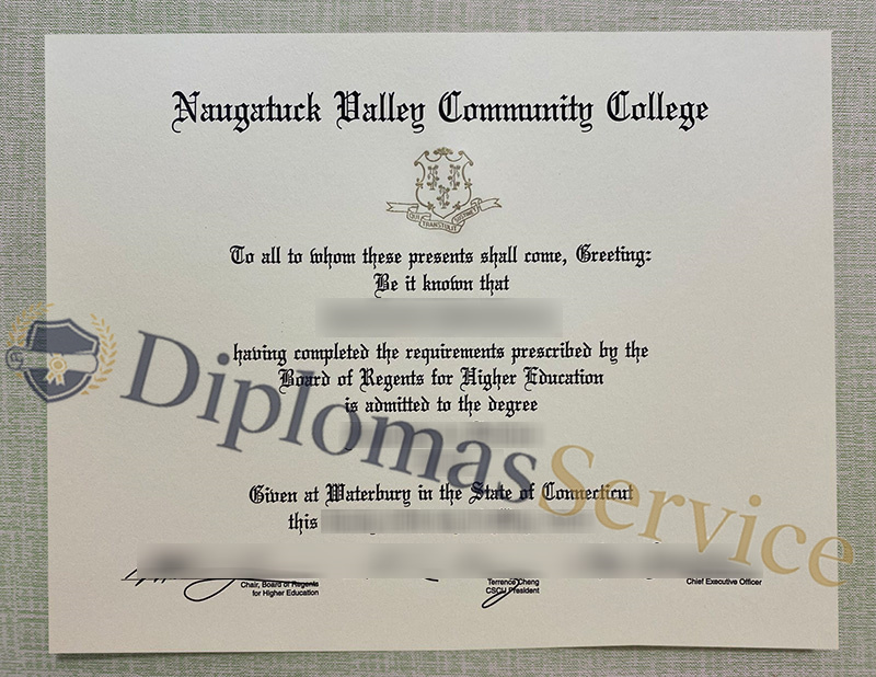Naugatuck Valley Community College diploma